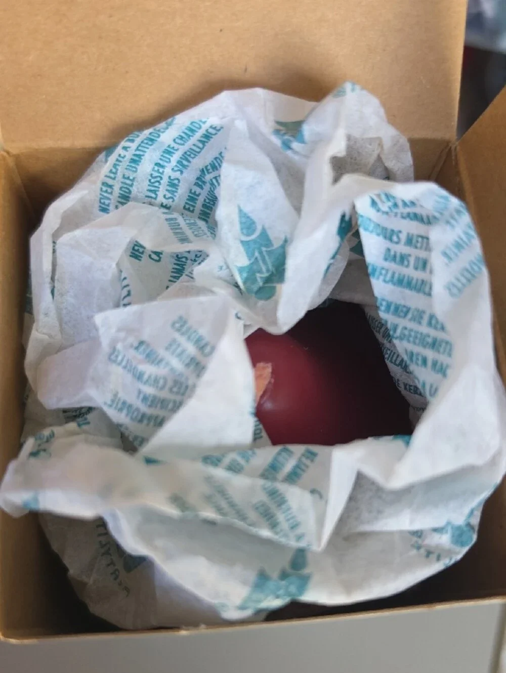 Vintage PartyLite Red Pillar Candle